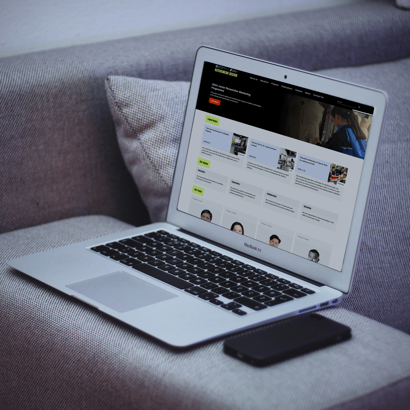 Activewear design 網站展示圖